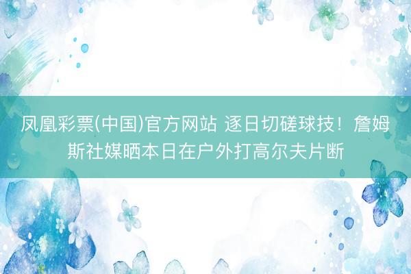 凤凰彩票(中国)官方网站 逐日切磋球技！詹姆斯社媒晒本日在户外打高尔夫片断