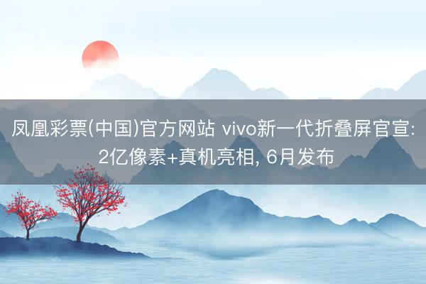 凤凰彩票(中国)官方网站 vivo新一代折叠屏官宣: 2亿像素+真机亮相， 6月发布