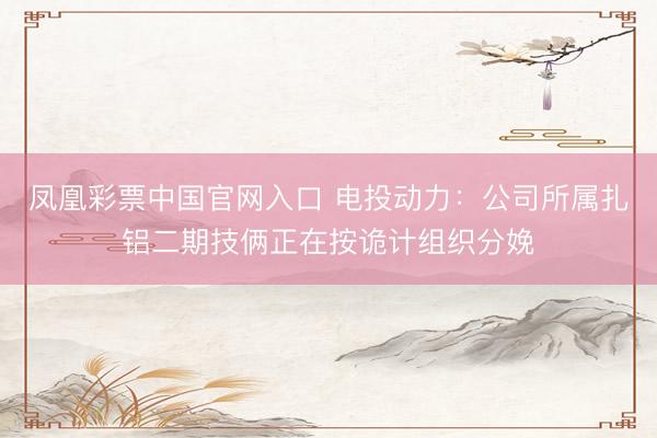 凤凰彩票中国官网入口 电投动力：公司所属扎铝二期技俩正在按诡计组织分娩